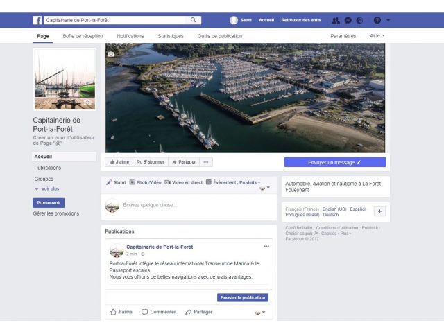 Suivez Port-la-Forêt sur Facebook 