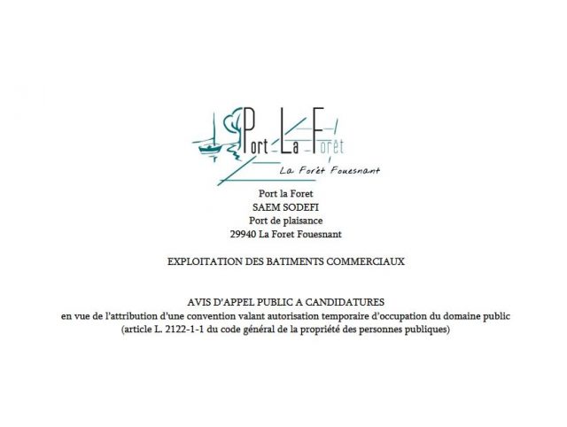 EXPLOITATION DES BATIMENTS COMMERCIAUX  