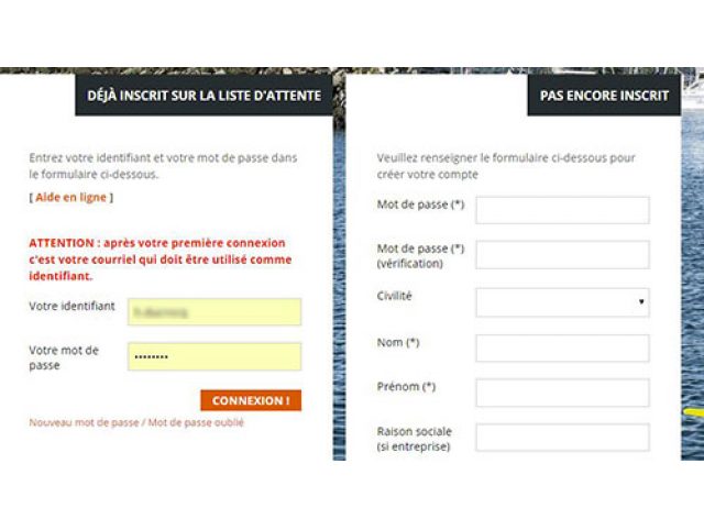 Connexion à la liste d'attente 